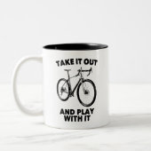 Nimm es raus und spiele mit ihm Fahrrad Zweifarbige Tasse (Links)