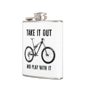 Nimm es raus und spiele mit ihm Mountainbike Flachmann (Links)