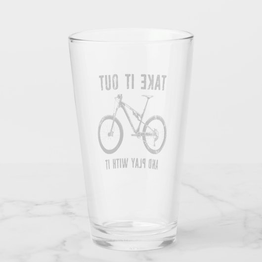 Nimm es raus und spiele mit ihm Mountainbike Glas (Rückseite)