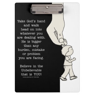 Nimm Gottes Hand Klemmbrett