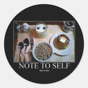 Nimm Meds! Runder Aufkleber