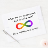 Nimm meine Stimme der Neurovielfalt nicht weg Rechteckiger Aufkleber (Umschlag)