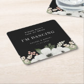 Nimm meinen Drink nicht, ich tanze floral, botanis Rechteckiger Pappuntersetzer (angewinkelt)