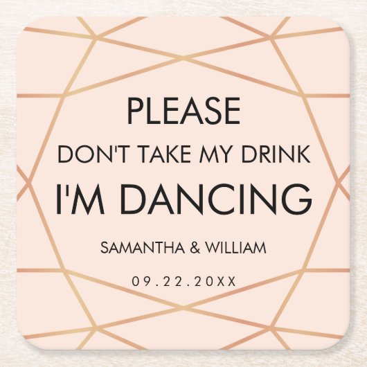 Nimm meinen Untersetzer zum Hochzeitstrinken nicht (Vorderseite)