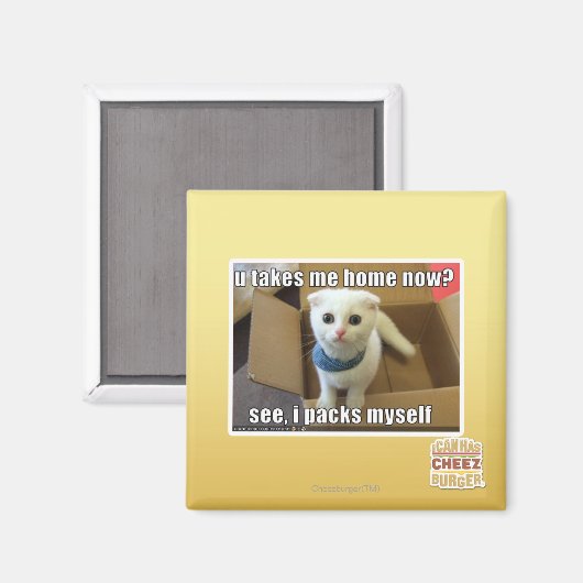 Nimm mich jetzt Zuhause? Magnet (Vorderseite/Rückseite)