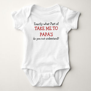 Nimm mich mit zum Baby Säugling Bodysuit von Papa Baby Strampler