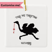 Nimm mich Thrifting Vintag Keramikornament