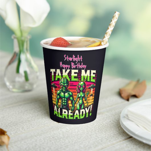 Nimm mich über die Sterne! Pappbecher (In Situ)