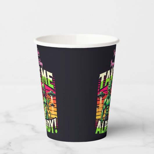 Nimm mich über die Sterne! Pappbecher (Links)