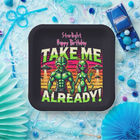 Nimm mich über die Sterne! Pappteller (Party)