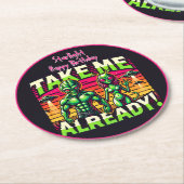 Nimm mich über die Sterne! Runder Pappuntersetzer (Angewinkelt)