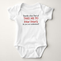 Nimm mich, um Paws Baby Säugling Bodysuit zu paw