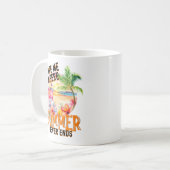 Nimm mich, wo der Sommer nie endet, die Sommerwobe Kaffeetasse (Vorderseite Links)