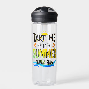 Nimm mich, wo der Sommer nie endet, die Sommerwobe Trinkflasche