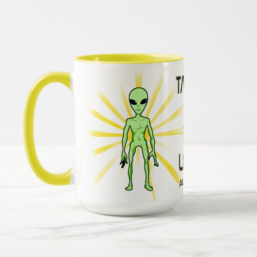 Nimm mich zu deinem Führer - Funny UFO Geschenk Tasse (Links)