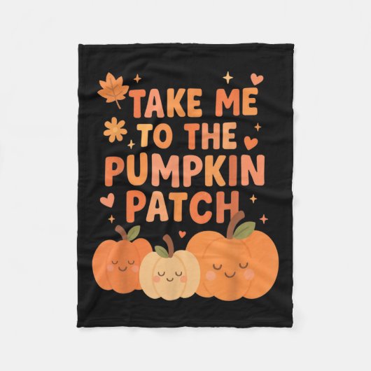 Nimm mich zu dem Pumpkin Patch Kleinkind Fall Pump Fleecedecke (Vorderseite)