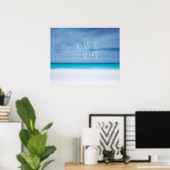Nimm mich zu einem inspirierenden Zitat zum Strand Poster (Heimbüro)