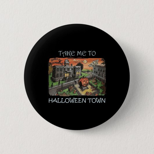 Nimm mich zu Halloween-Kostüm Button (Vorderseite)
