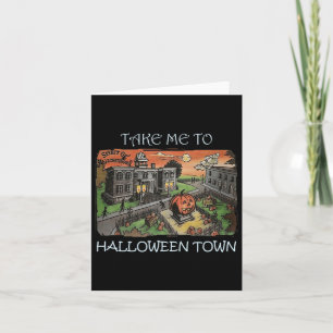 Nimm mich zu Halloween-Kostüm Karte