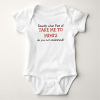 Nimm mich zu Mimis Baby Säugling Bodysuit