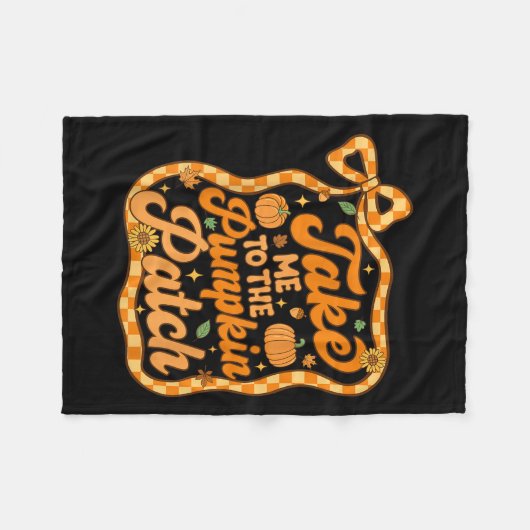 Nimm mich zum Kürbispflaster-Erntedank Herbst F Fleecedecke (Vorderseite (Horizontal))