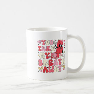 Nimm mir den Atem weg, wenn ich mit dem Inhalator  Kaffeetasse