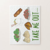 Nimm mir die chinesischen Geschirr, die das Essen Puzzle (Vertikal)