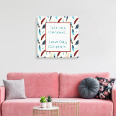 Nimm nur Erinnerungen. Nur Footprints Feather verl Leinwanddruck (Insitu (Wohnzimmer))