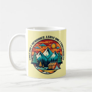 Nimm nur Erinnerungen, Verlass nur Footprints Camp Kaffeetasse