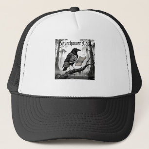 "Nimmer verloren" Gothic Raven Forest Abenteuer Ku Truckerkappe