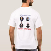 Nimmt ein Carter T-Shirt (Rückseite)