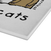 Nimmt ein Dorf Hilfe Obdachlose Katzen Schneidebrett (Ecke)