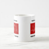 Nimmt ein Lecken - behält auf dem Ticken Kaffeetasse (Mittel)