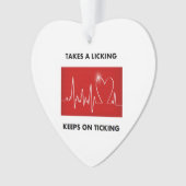 Nimmt ein Lecken - behält auf dem Ticken Ornament (Vorderseite)