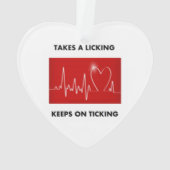 Nimmt ein Lecken - behält auf dem Ticken Ornament (Rückseite)