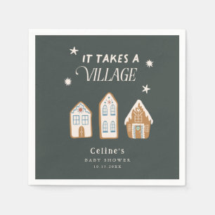 Nimmt eine Dörfchen-Lebkuchenschuh Serviette