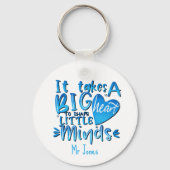 Nimmt einen großen Herzen roten Apfellehrer Notizb Schlüsselanhänger (Vorderseite)