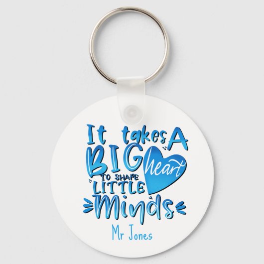 Nimmt einen großen Herzen roten Apfellehrer Notizb Schlüsselanhänger (Vorderseite)