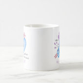 Nimmt einen großen Zitat Doodle Lilac Personalisie Kaffeetasse (Mittel)