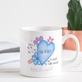 Nimmt einen großen Zitat Doodle Lilac Personalisie Kaffeetasse