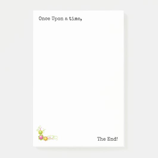 nimmt florale Blume ein Mal am Ende zur Kenntnis Post-it Klebezettel (Vorderseite)