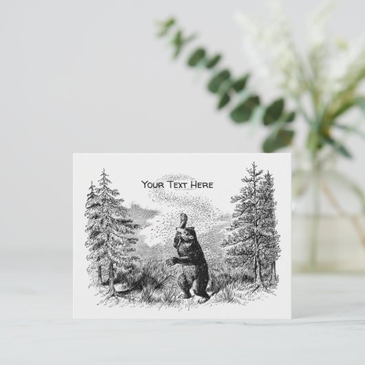 Nimrod - Bär und Bienen Postkarte (Stehend Vorderseite)