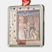 Nimrod, der das Gebäude des Turms von Ornament Aus Metall (Links)