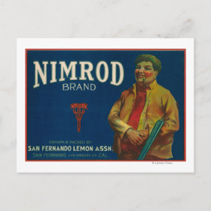 Nimrod Lemon LabelSan Fernando, CA Postkarte