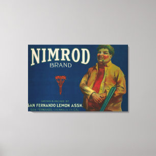 Nimrod-Zitrone LabelSan Fernando, CA Leinwanddruck