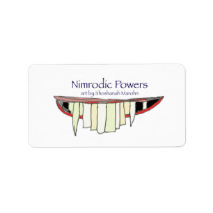 Nimrodische Power: Kunst von Shoshanah Marohn fang Adressaufkleber