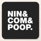 NIN & COM & KACK. RECHTECKIGER PAPPUNTERSETZER (Vorderseite)