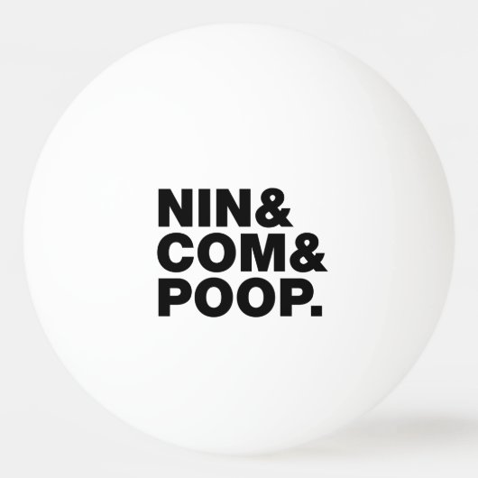 NIN & COM & KACK. TISCHTENNISBALL (Vorderseite)