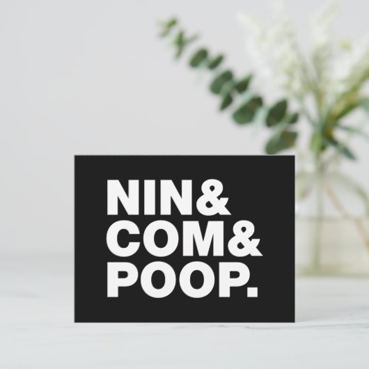 NIN U. COM U. POOP. POSTKARTE (Stehend Vorderseite)