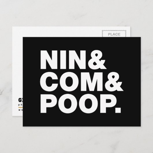 NIN U. COM U. POOP. POSTKARTE (Vorne/Hinten)